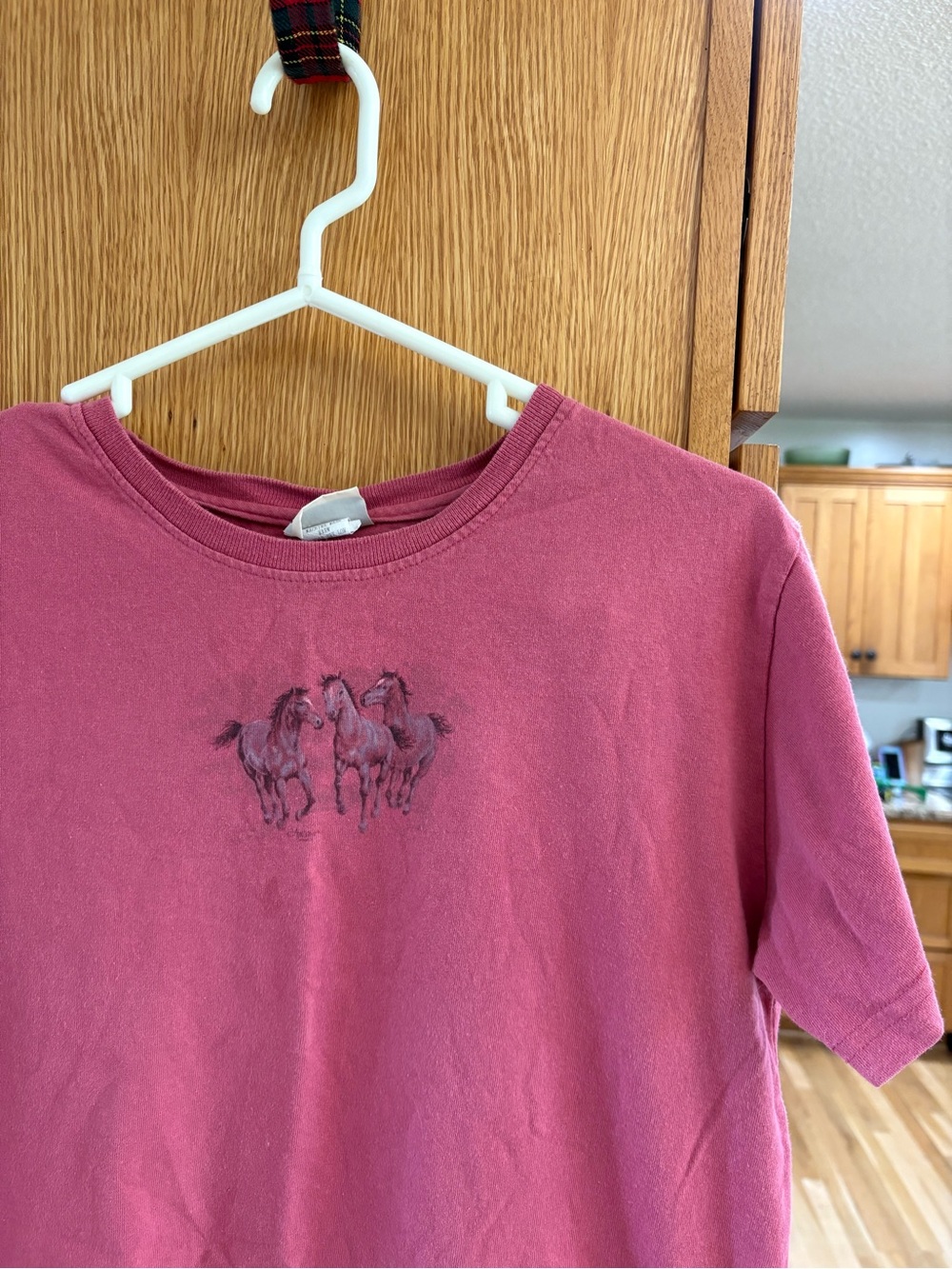 Vintage Rose Short Sleeve Tee with Horse Graphic 🐴 - Picture 2 of 5